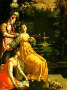 Jacopo da Empoli susanna i badet France oil painting artist